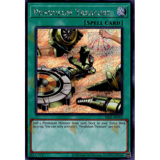[ Bài Yugioh Chính Hãng ] ES02-AE092 Pendulum Treasure - Secret Rare