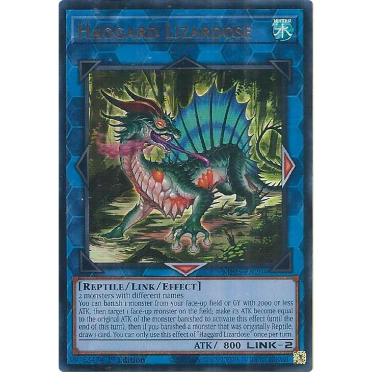 [ Bài Yugioh Chính Hãng ] Haggard Lizardose - MP25-EN204 - Ultra Rare 1st Edition