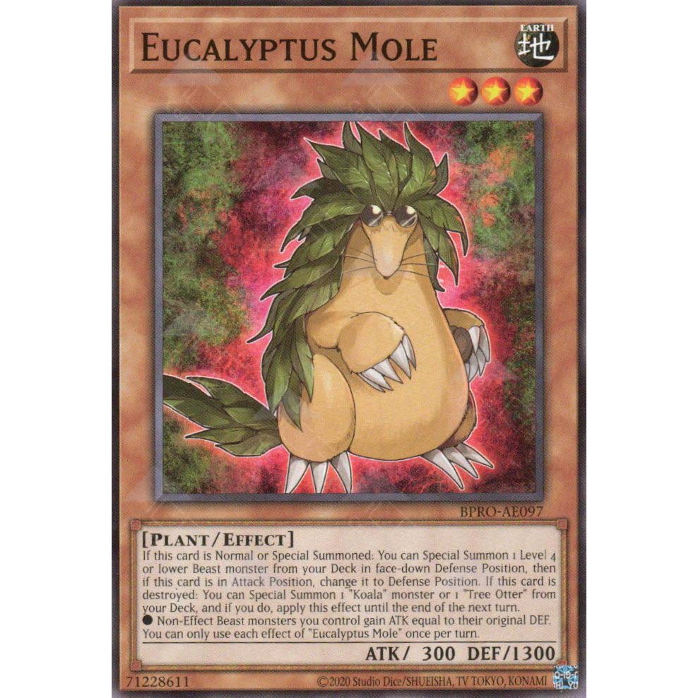 [ Bài Yugioh Chính Hãng ] BPRO-AE097 Eucalyptus Mole - Common