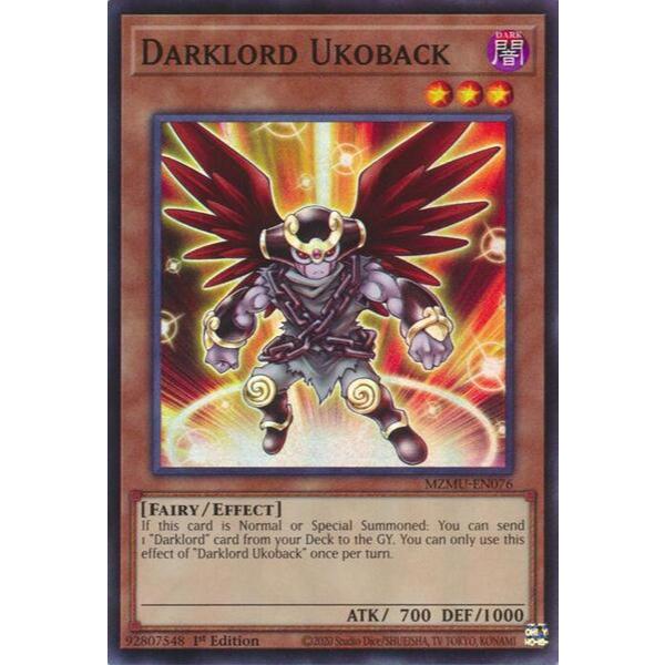 [ Bài Yugioh Chính Hãng ] Darklord Ukoback - MZMU-EN076 - Super Rare 1st Edition