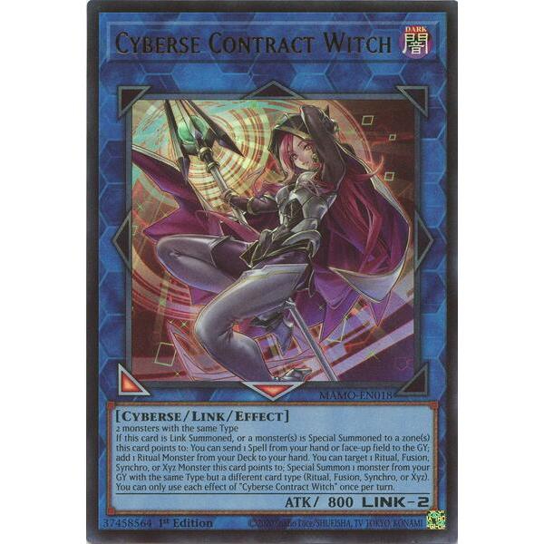 [ Bài Yugioh Chính Hãng ] Cyberse Contract Witch - MAMO-EN018 - Ultra Rare