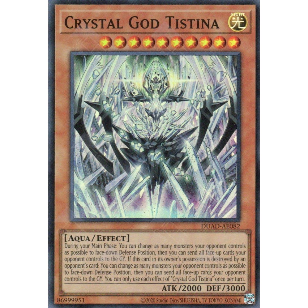 [ Bài Yugioh Chính Hãng ] DUAD-AE082 Crystal God Tistina - Super Rare