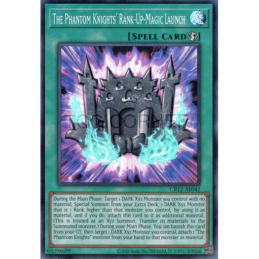 [ Bài Yugioh Chính Hãng ] CR12-AE042 The Phantom Knights' Rank-Up-Magic Launch - Super Rare