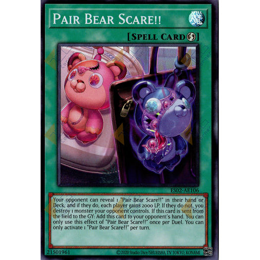 [ Bài Yugioh Chính Hãng ] ES02-AE106 Pair Bear Scare!! - Super Rare