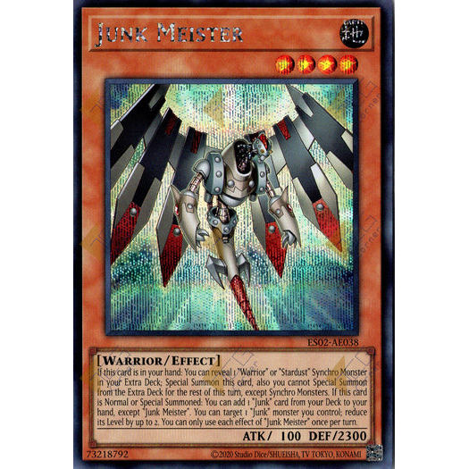 [ Bài Yugioh Chính Hãng ] ES02-AE038 Junk Meister - Secret Rare
