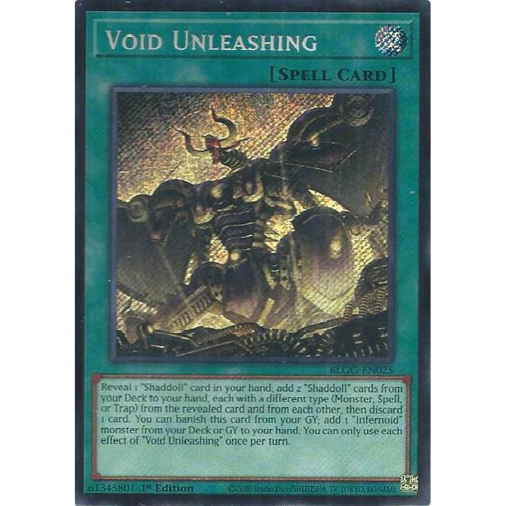 [ Bài Yugioh Chính Hãng ] Void Unleashing - BLGG-EN025 - Secret Rare