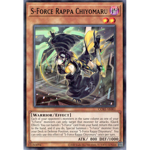 [ Bài Yugioh Chính Hãng ] CORI-AE081 S-Force Rappa Chiyomaru - Rare