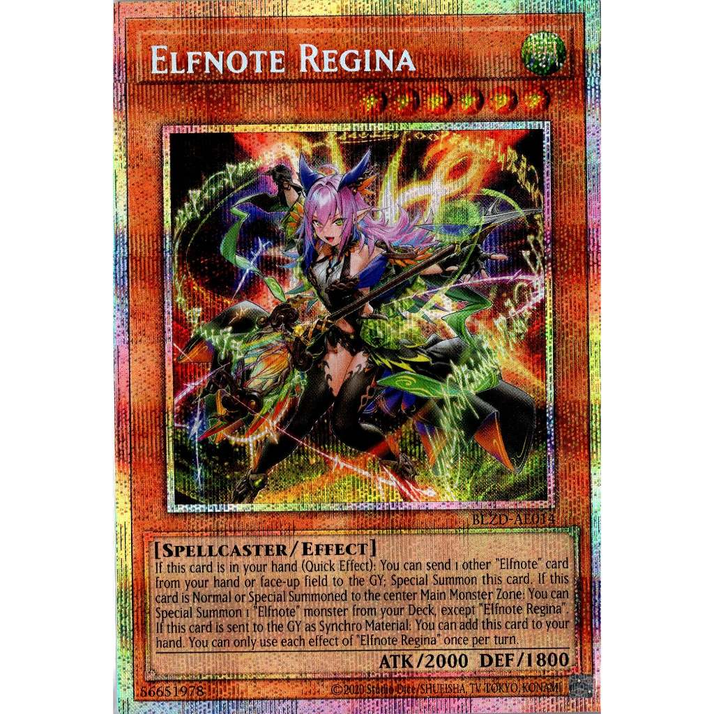[ Bài Yugioh Chính Hãng ] BLZD-AE014 Elfnote Regina (PSER)