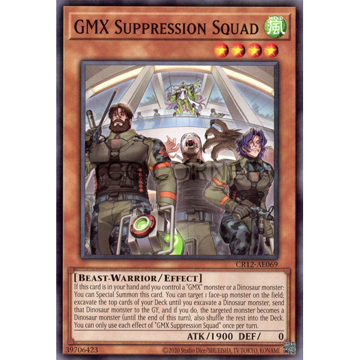 [ Bài Yugioh Chính Hãng ] CR12-AE069 GMX Suppression Squad - Common