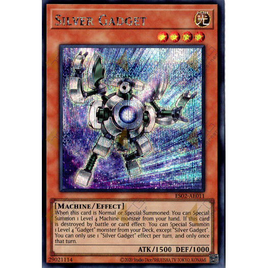 [ Bài Yugioh Chính Hãng ] ES02-AE011 Silver Gadget - Secret Rare