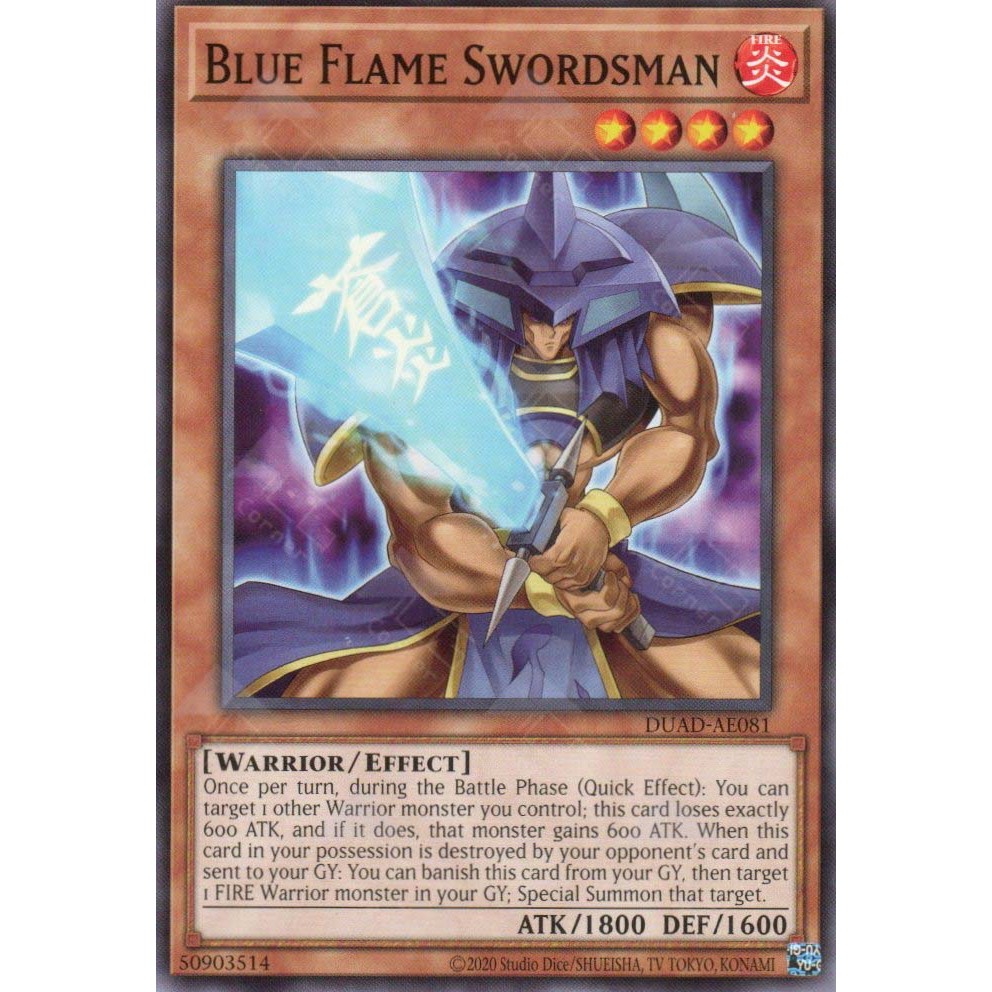 [ Bài Yugioh Chính Hãng ] DUAD-AE081 Blue Flame Swordsman - Common