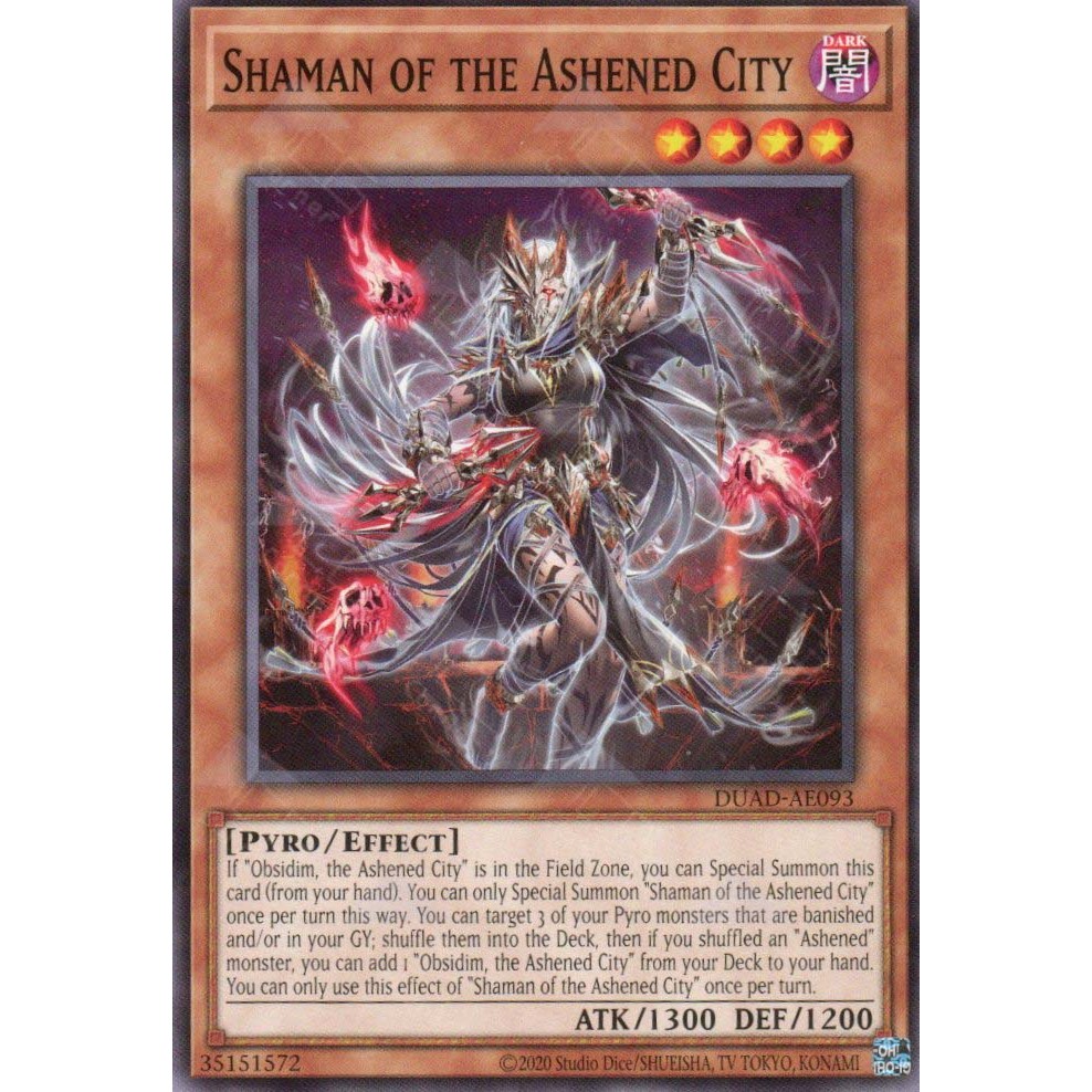 [ Bài Yugioh Chính Hãng ] DUAD-AE093 Shaman of the Ashened City - Common