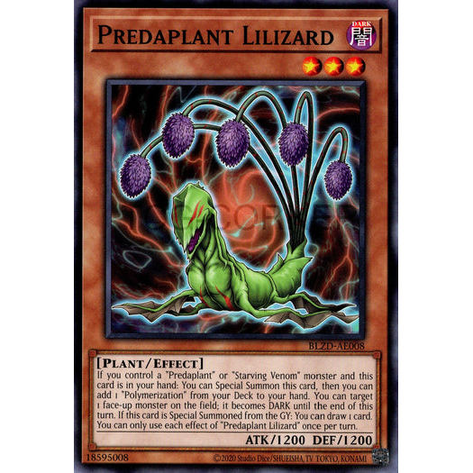 [ Bài Yugioh Chính Hãng ] BLZD-AE008 Predaplant Lilizard - Common