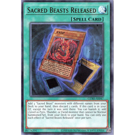 [ Bài Yugioh Chính Hãng ] CORI-AE047 Sacred Beasts Released - Rare