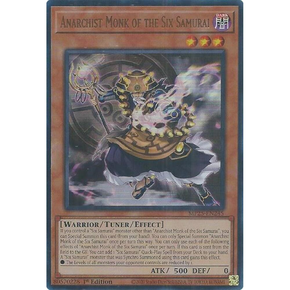 [ Bài Yugioh Chính Hãng ] Anarchist Monk of the Six Samurai - MP25-EN245 - Ultra Rare 1st Edition