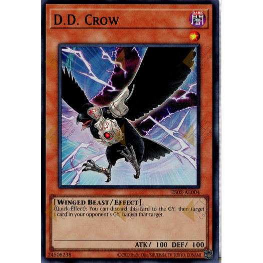 [ Bài Yugioh Chính Hãng ] ES02-AE004 D.D. Crow - Ultra Rare
