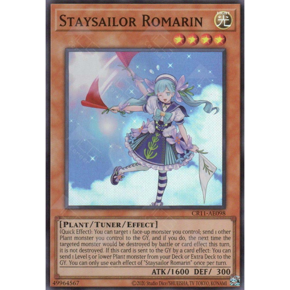 [ Bài Yugioh Chính Hãng ] CR11-AE098 Staysailor Romarin (SR)