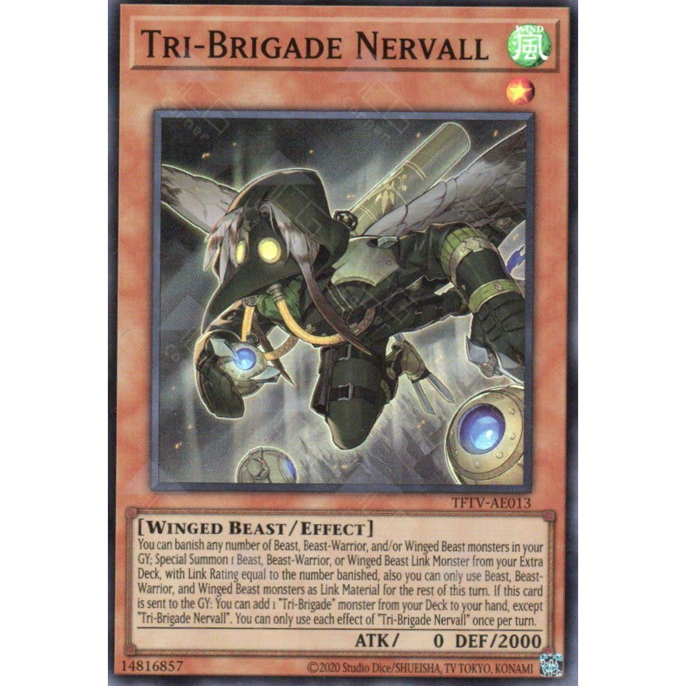 [ Bài Yugioh Chính Hãng ] TFTV-AE013 Tri-Brigade Nervall - Super Rare