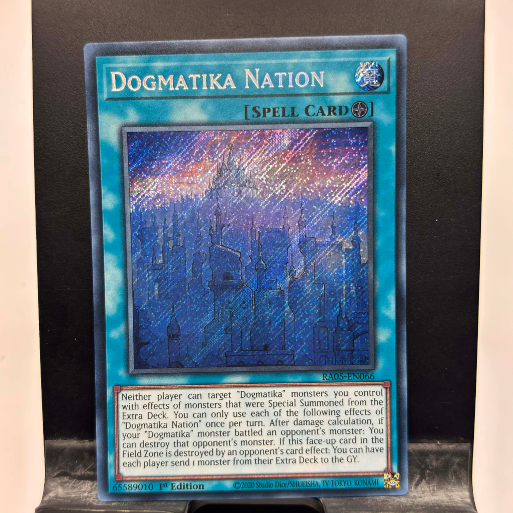 [ Bài Yugioh Chính Hãng ] Dogmatika Nation - RA05-EN066 - Super/Ultra/Secret