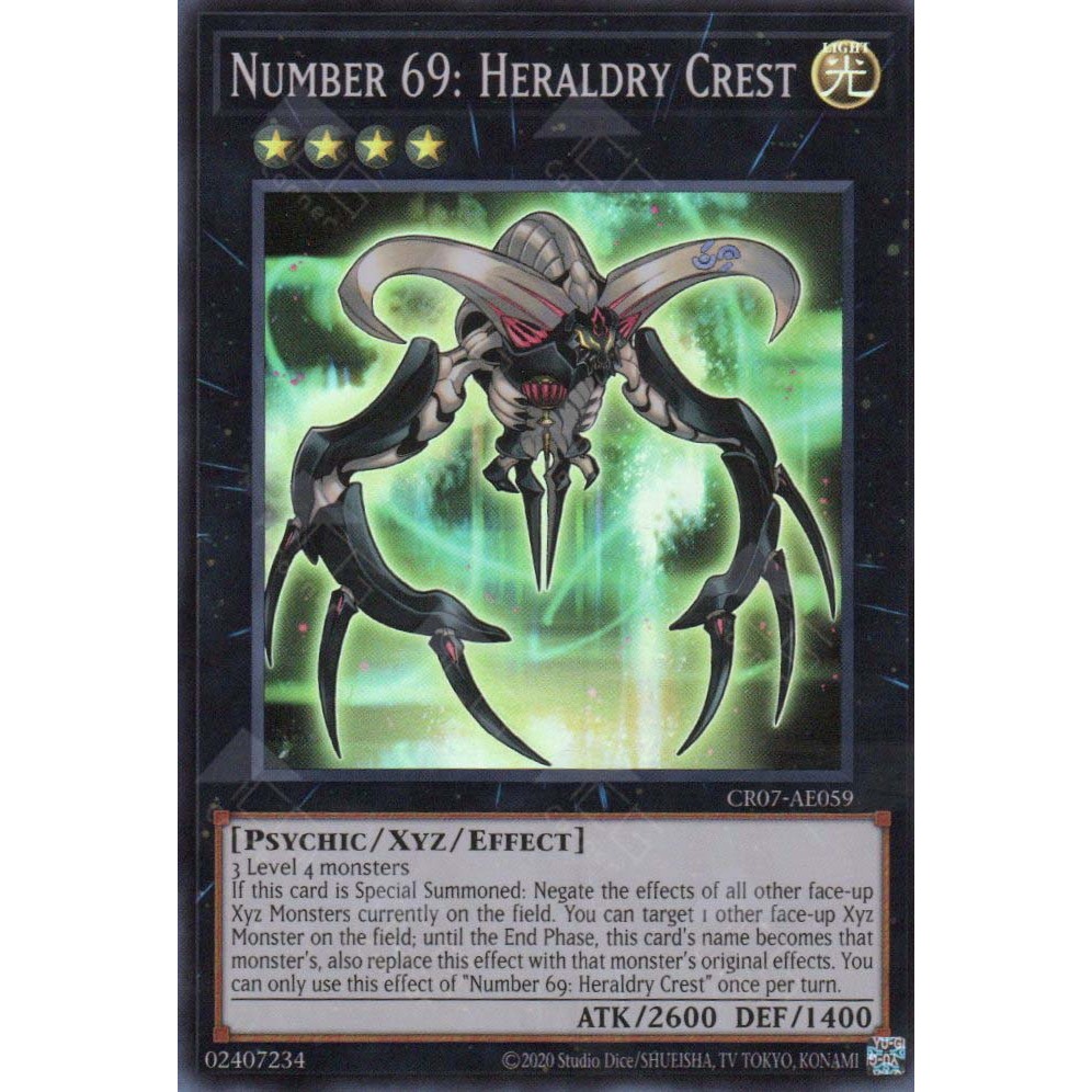 [ Bài Yugioh Chính Hãng ] CR07-AE059 Number 69: Heraldry Crest (SR)