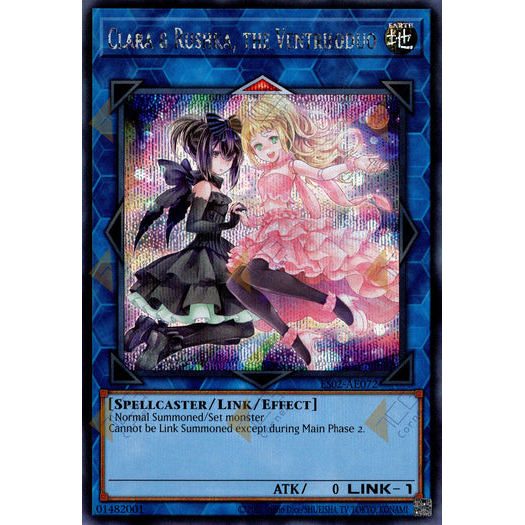 [ Bài Yugioh Chính Hãng ] ES02-AE072 Clara & Rushka, the Ventriloduo - Secret Rare