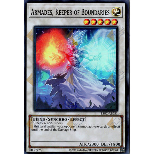 [ Bài Yugioh Chính Hãng ] ES02-AE051 Armades, Keeper of Boundaries - Super Rare