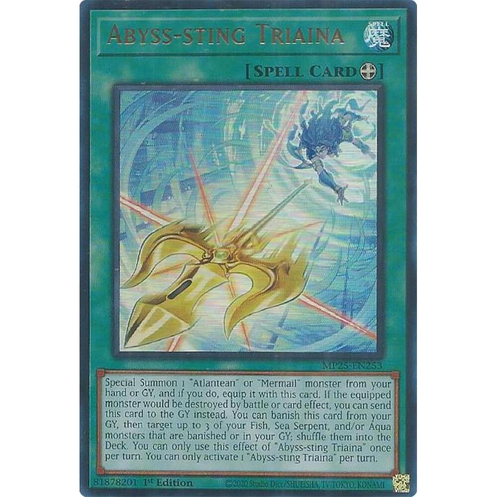 [ Bài Yugioh Chính Hãng ] Abyss-sting Triaina - MP25-EN253 - Ultra Rare 1st Edition