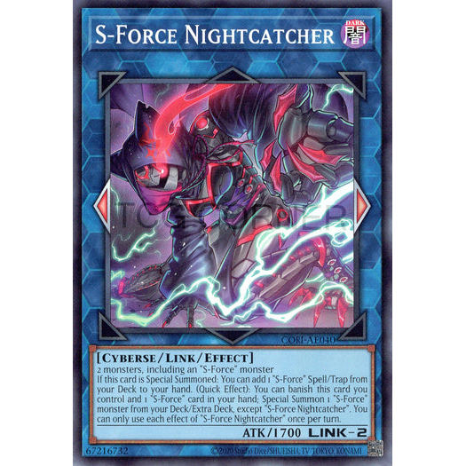 [ Bài Yugioh Chính Hãng ] CORI-AE040 S-Force Nightcatcher - Super Rare