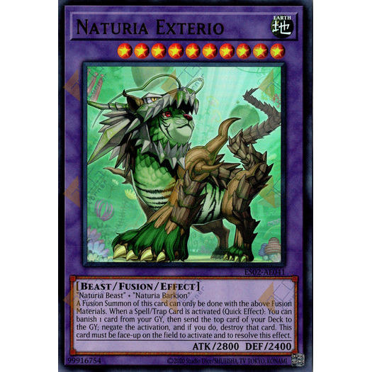 [ Bài Yugioh Chính Hãng ] ES02-AE041 Naturia Exterio - Ultra Rare