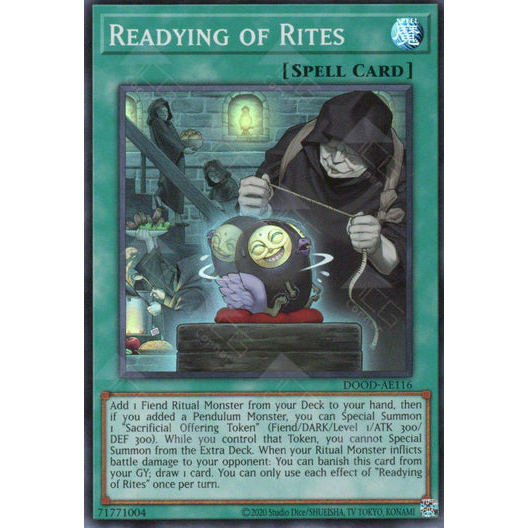 [ Bài Yugioh Chính Hãng ] DOOD-AE116 Readying of Rites - Super Rare