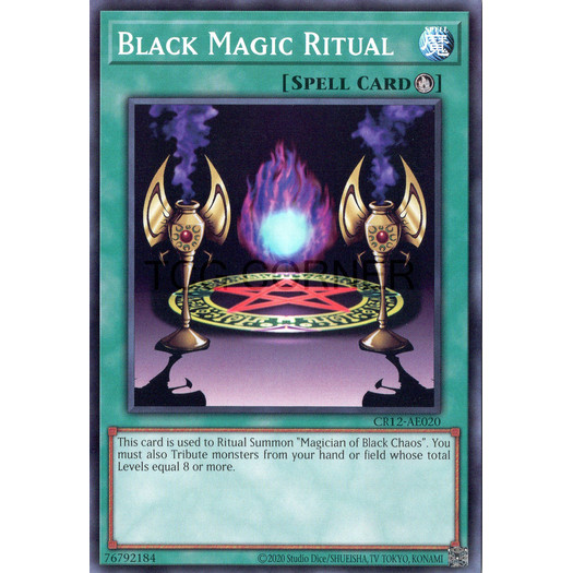 [ Bài Yugioh Chính Hãng ] CR12-AE020 Black Magic Ritual - Common
