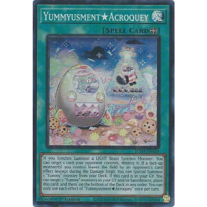 [ Bài Yugioh Chính Hãng ]YummyusmentAcroquey (Super Rare) - Justice Hunters