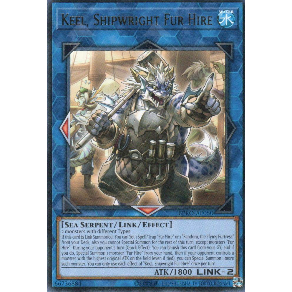 [ Bài Yugioh Chính Hãng ] BPRO-AE050 Keel, Shipwright Fur Hire - Rare