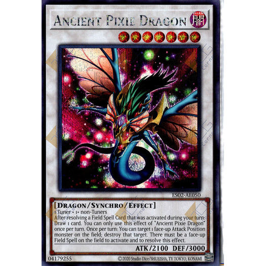 [ Bài Yugioh Chính Hãng ] ES02-AE050 Ancient Pixie Dragon - Secret Rare