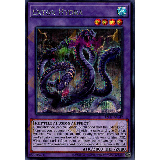 [ Bài Yugioh Chính Hãng ] ES02-AE042 Extox Hydra - Secret Rare