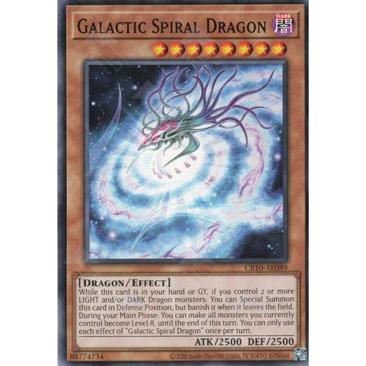 [ Bài Yugioh Chính Hãng ] CR10-AE089 Galactic Spiral Dragon - Common