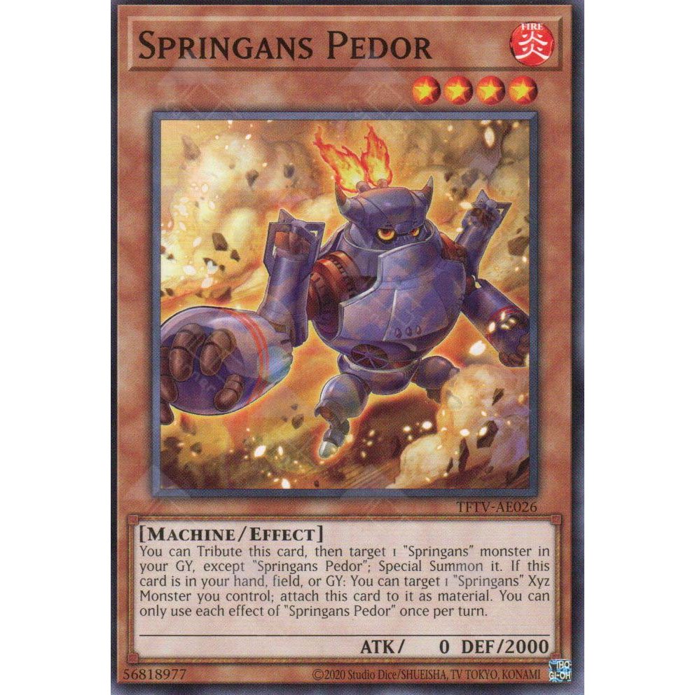 [ Bài Yugioh Chính Hãng ] TFTV-AE026 Springans Pedor - Common
