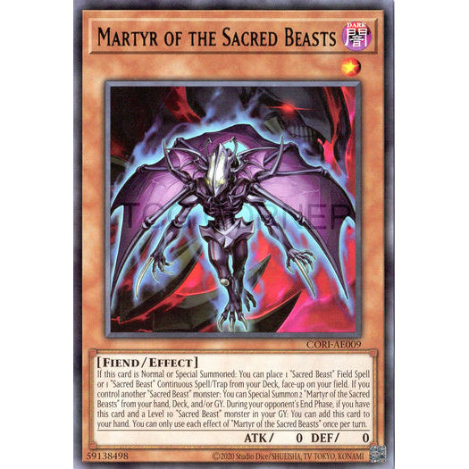 [ Bài Yugioh Chính Hãng ] CORI-AE009 Martyr of the Sacred Beasts - Rare