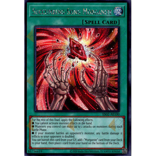 [ Bài Yugioh Chính Hãng ] ES02-AE100 Succumbing-Song Morganite - Secret Rare