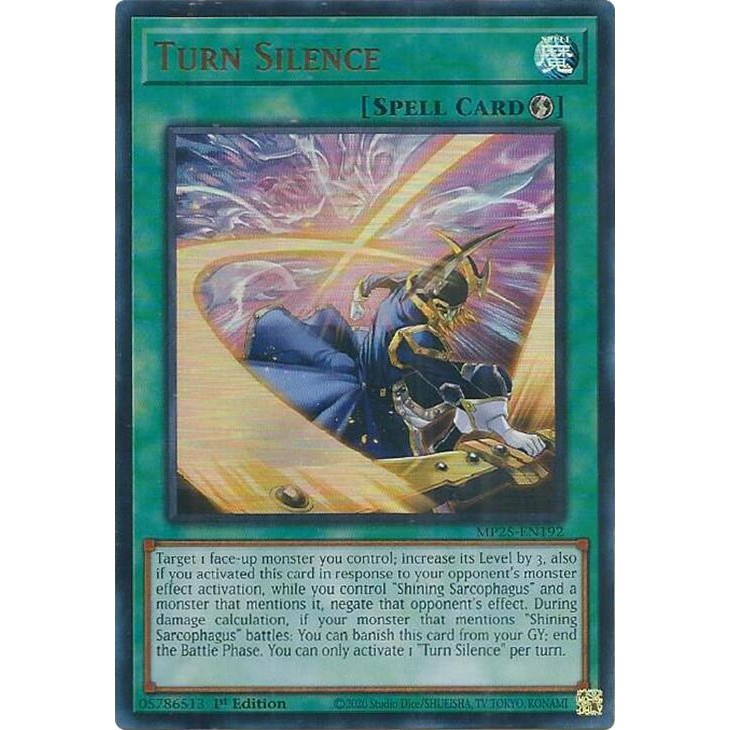 [ Bài Yugioh Chính Hãng ] Turn Silence - MP25-EN192 - Ultra Rare 1st Edition
