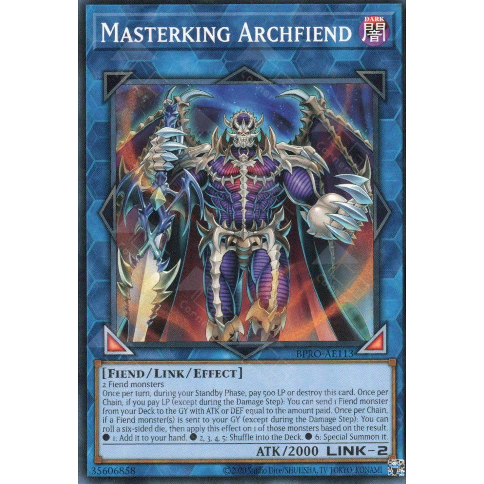 [ Bài Yugioh Chính Hãng ] BPRO-AE113 Masterking Archfiend - Common