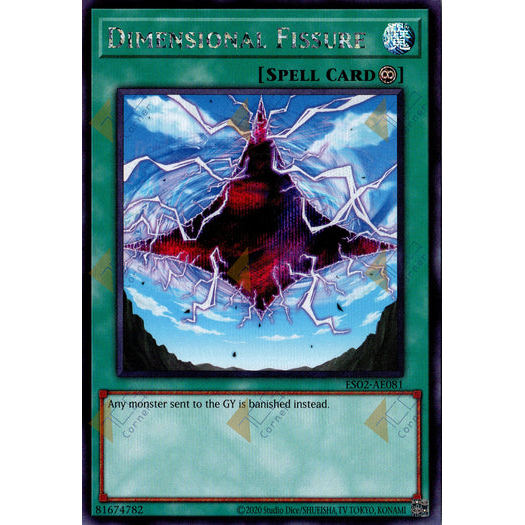 [ Bài Yugioh Chính Hãng ] ES02-AE081 Dimensional Fissure - Secret Rare