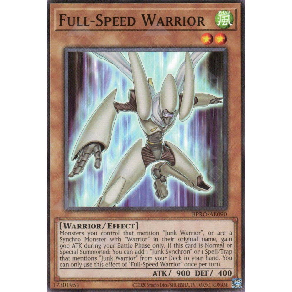 [ Bài Yugioh Chính Hãng ] BPRO-AE090 Full-Speed Warrior - Common
