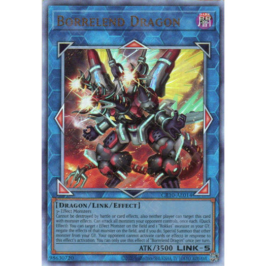 [ Bài Yugioh Chính Hãng ] CR10-AE014 Borrelend Dragon - Ultimate Rare