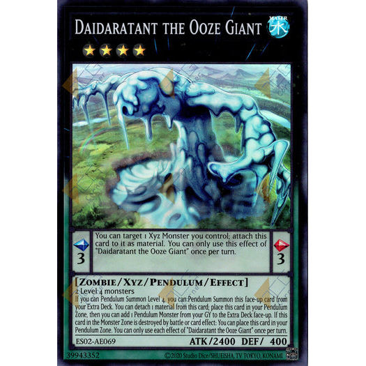 [ Bài Yugioh Chính Hãng ] ES02-AE069 Daidaratant the Ooze Giant - Super Rare