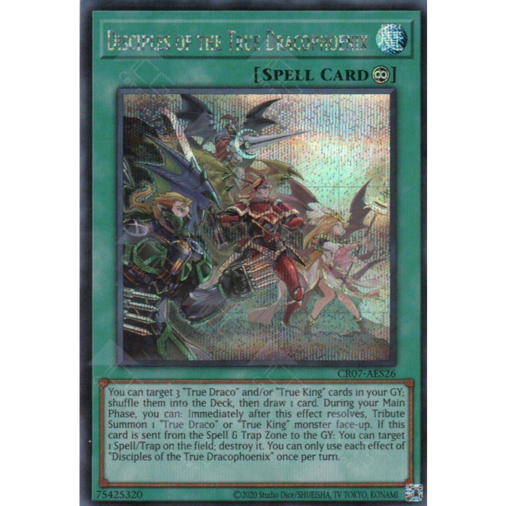 [ Bài Yugioh Chính Hãng ] CR07-AES26 Disciples of the True Dracophoenix (SER)