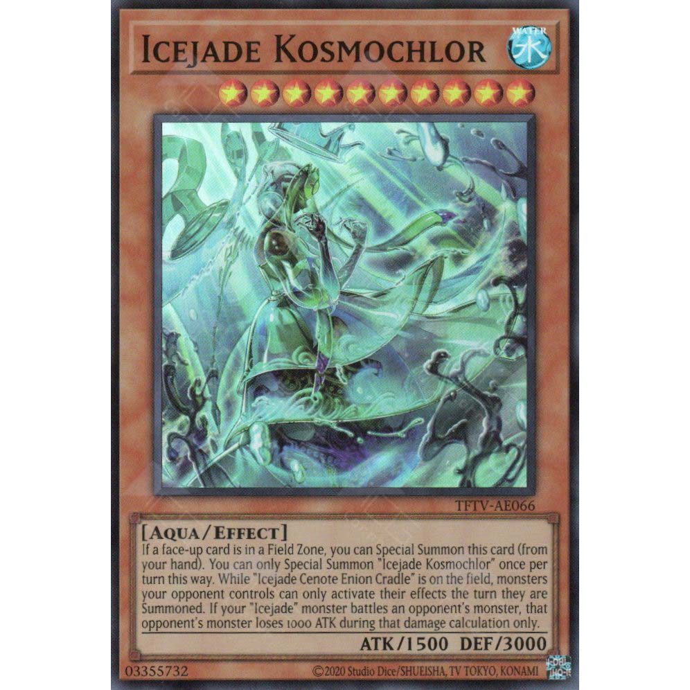[ Bài Yugioh Chính Hãng ] TFTV-AE066 Icejade Kosmochlor - Super Rare