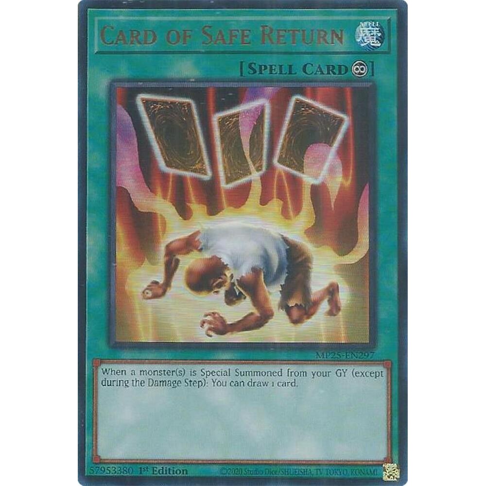 [ Bài Yugioh Chính Hãng ] Card of Safe Return - MP25-EN297 - Ultra Rare 1st Edition