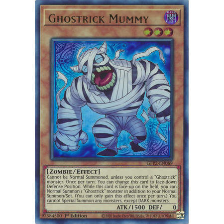 [ Bài Yugioh Chính Hãng ] Ghostrick Mummy - GFP2-EN069 - Ultra Rare 1st Edition