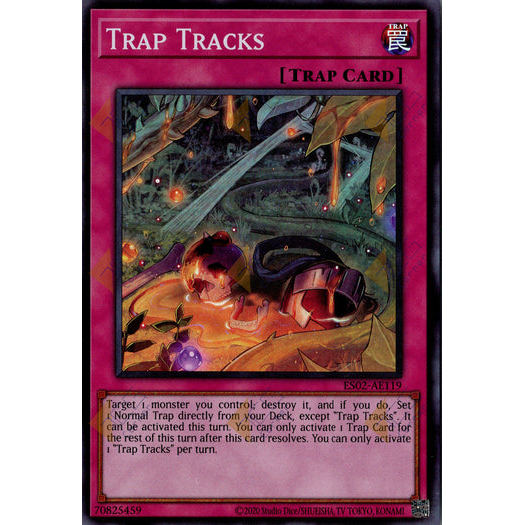 [ Bài Yugioh Chính Hãng ] ES02-AE119 Trap Tracks - Super Rare